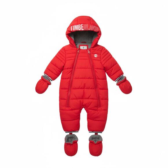 Timberland Other - Timberland Baby Red Puffer Snowsuit with Mittens and Booties